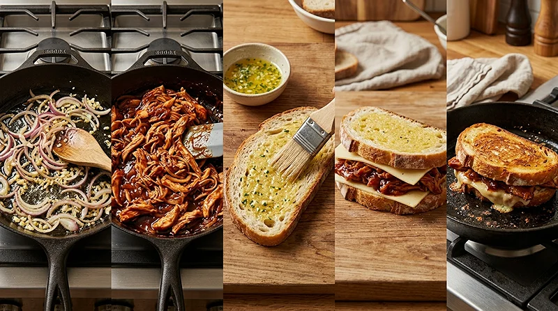 BBQ Chicken Grilled Cheese 3 Stove Meals Easy