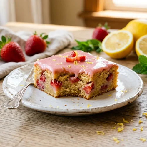 Strawberry Lemon Blondies
