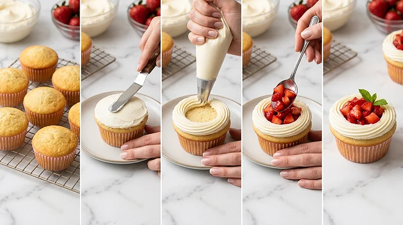 Strawberry Short Cake Cupcakes