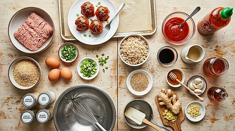 Honey Sriracha Meatballs 2 Sweet and Spicy Meatballs