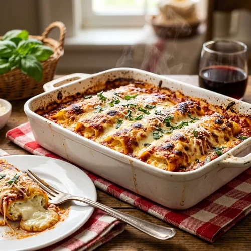 THREE CHEESE MANICOTTI