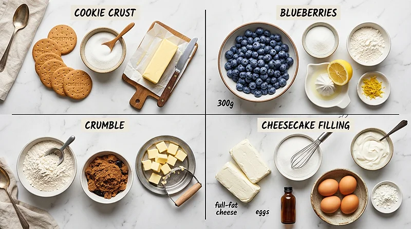 Blueberry Crumble Cheesecake 2 Yummy Easy Cakes