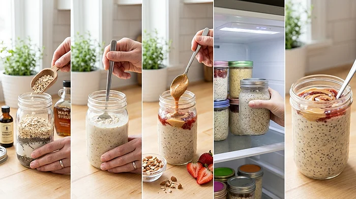 Easy Overnight Oats 3 overnight oats