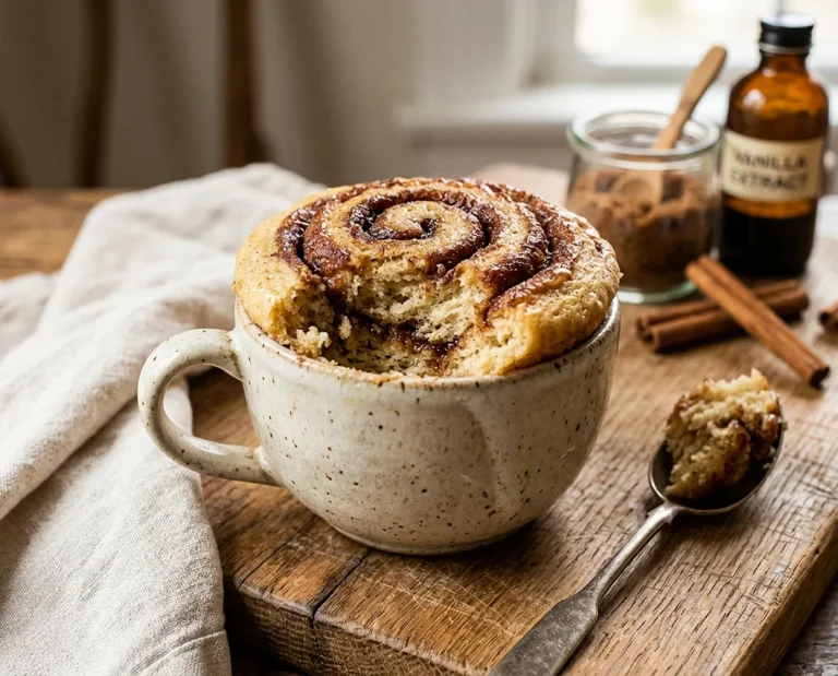 5-Min Cinnamon Roll Mug Cake