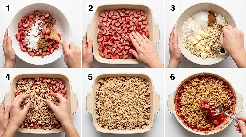 5-ingredient Rhubarb Crisp