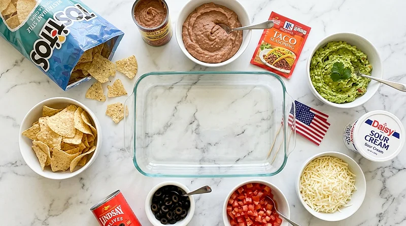 American Flag Layered Taco Dip 2 American Flag Dip