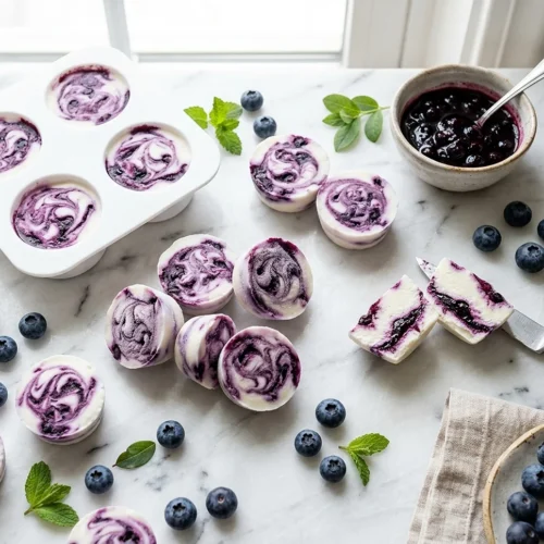 Blueberry Swirl Yogurt Bites