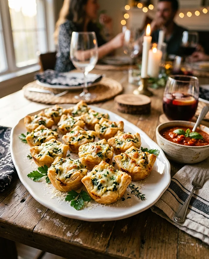 Cheesy Spinach Artichoke Bites