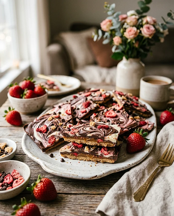 Chocolate Covered Strawberry Bark 4 Chocolate Fruit Bark Recipe