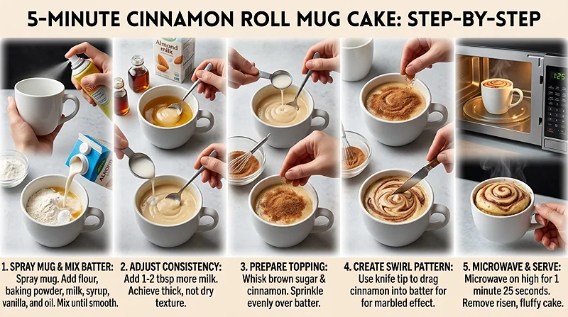 5-Min Cinnamon Roll Mug Cake 3 Cinnamon Sugar Mug Cake