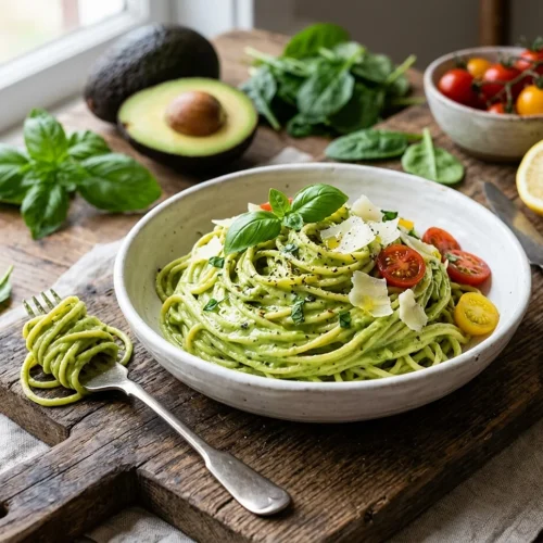 Creamy Avocado Pasta (20 Min)