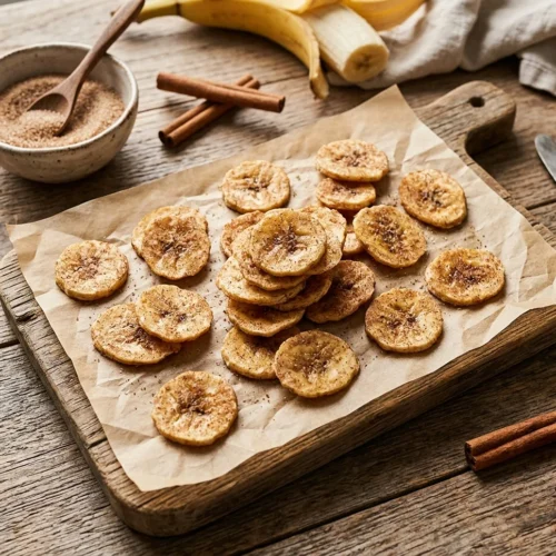 Crispy Cinnamon Sugar Banana Chips