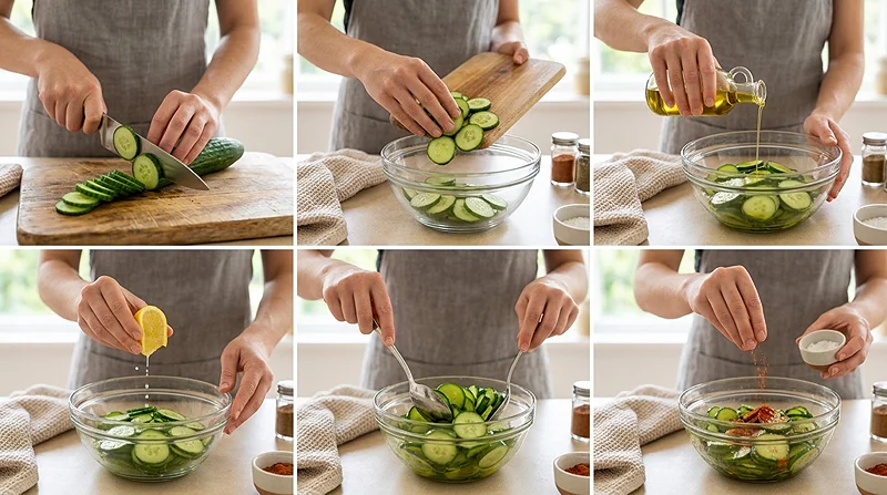 Cucumber Cheese Bacon Salad