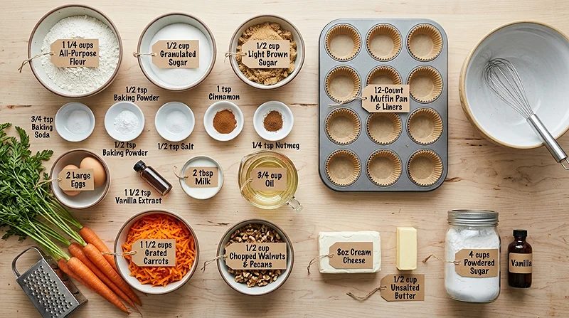 Carrot Cake Cupcake Recipe 2 Easy Carrot Cake Cupcakes