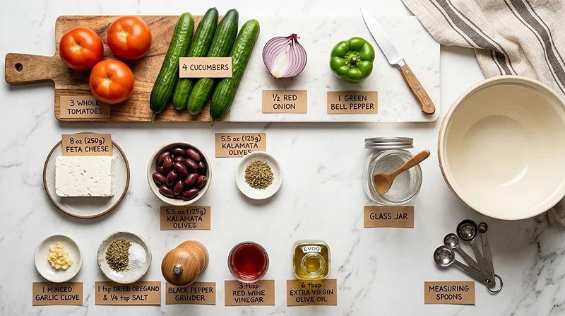 Greek Salad with Homemade Dressing 2 Easy Greek Salad
