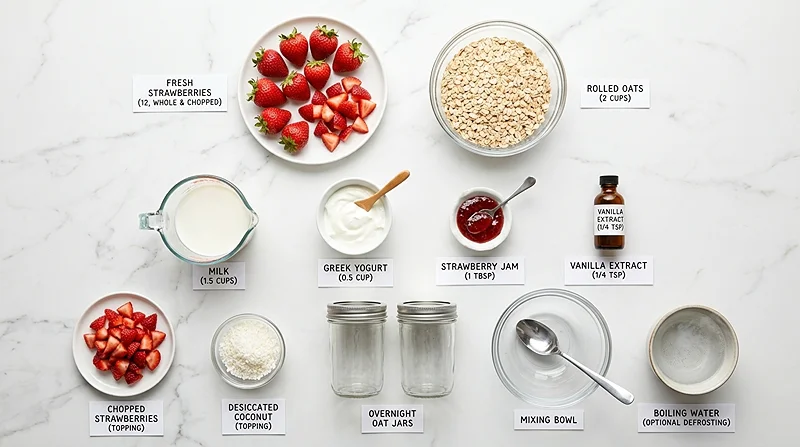 Strawberry Shortcake Overnight Oats 2 Easy Overnight Oats Recipe