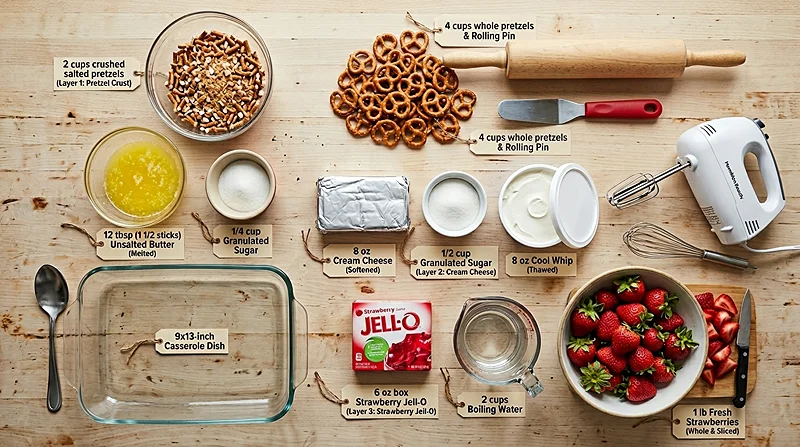 Easy Strawberry Pretzel Salad