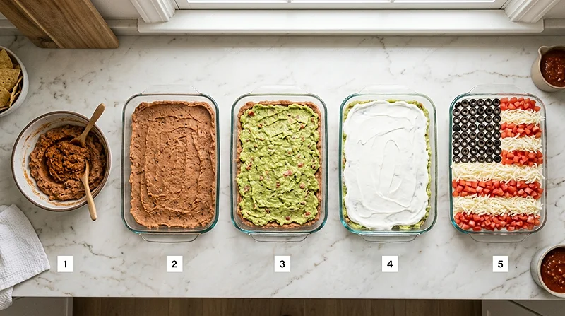 American Flag Layered Taco Dip 3 Flag Taco Dip