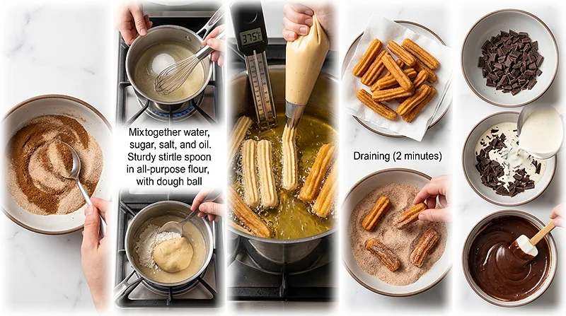 Churro Bites with Chocolate Dip 3 Fried Churro Bites