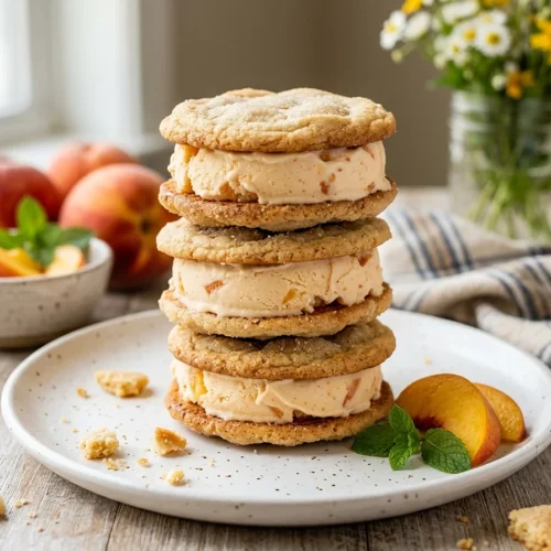 Georgia Peach Ice Cream Sandwich