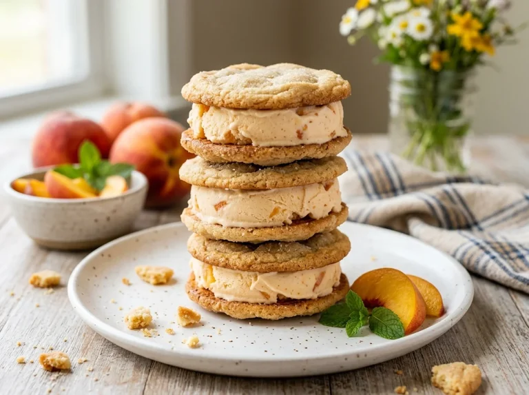 Georgia Peach Ice Cream Sandwich