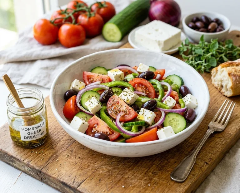 Greek Salad with Homemade Dressing