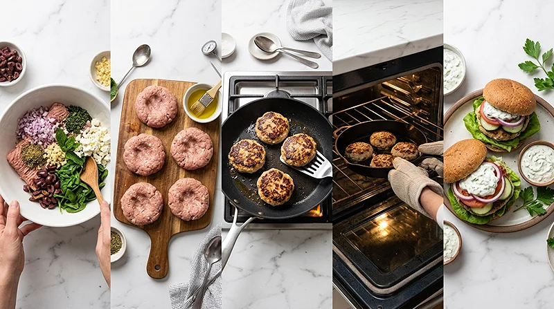 Greek Style Turkey Burgers