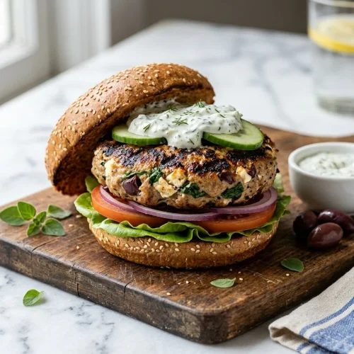 Greek Turkey Burgers