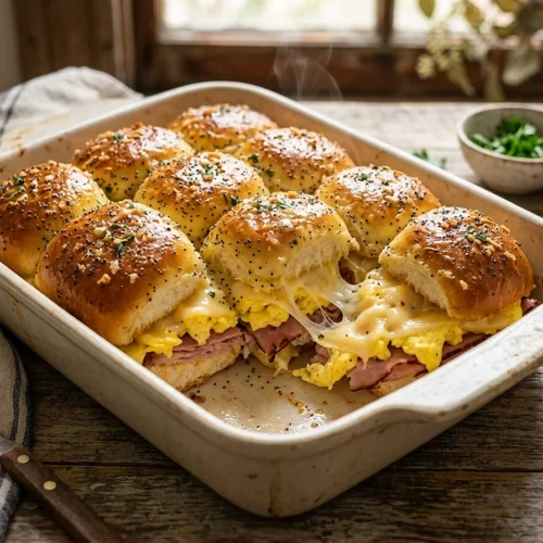 Ham and Cheese Breakfast Sliders