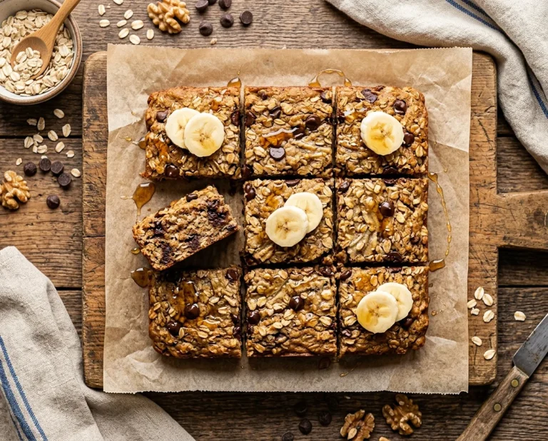 Healthy Banana Oatmeal Bars