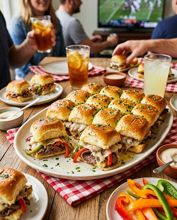 Homemade Cheesesteak Sliders