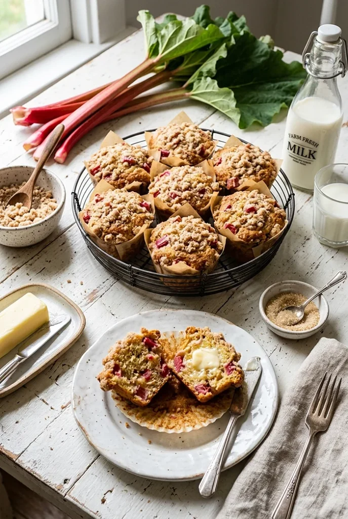 Homemade Rhubarb Muffins Recipe