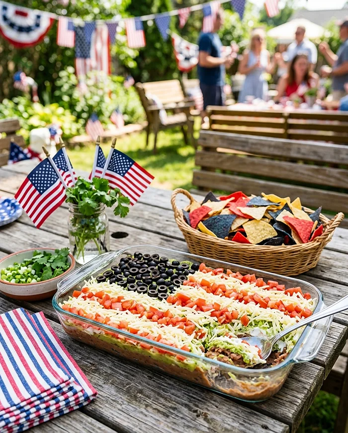American Flag Layered Taco Dip 4 How To Make Flag Taco Dip