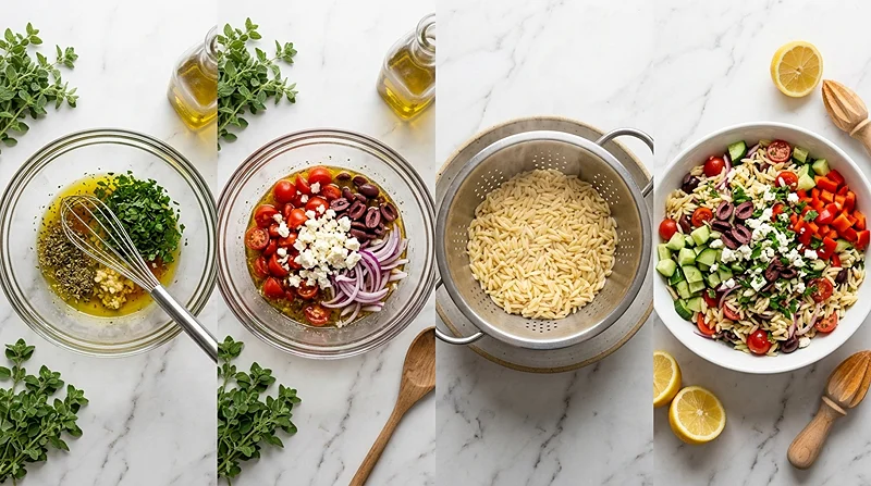 Greek Orzo Pasta Salad 3 How To Make Greek Orzo Salad
