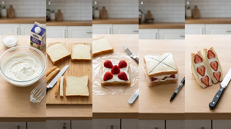 4-Ingredient Strawberry Sando 3 How To Make Strawberry Sando