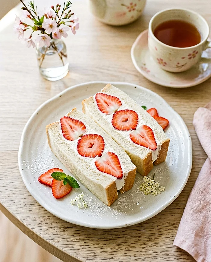 4-Ingredient Strawberry Sando 4 Japanese Strawberry Sando