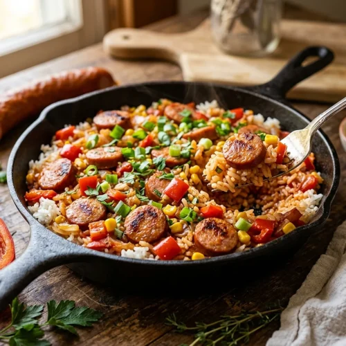 Kielbasa and Rice Skillet 5 Kielbasa and Rice Skillet