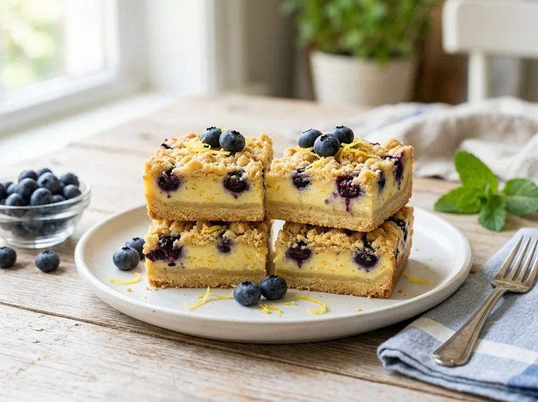 Lemon Blueberry No-Bake Bars