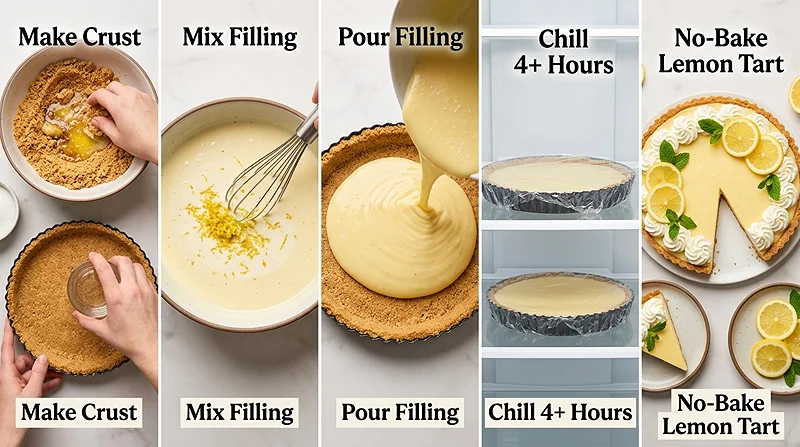 No-Bake Lemon Tart 3 Lemon Cream Tart