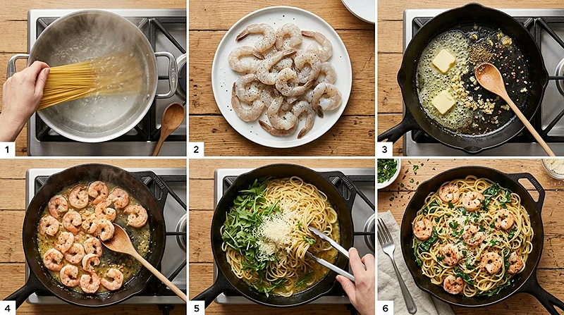 Garlic Butter Shrimp Pasta 3 One Pan Garlic Shrimp Pasta