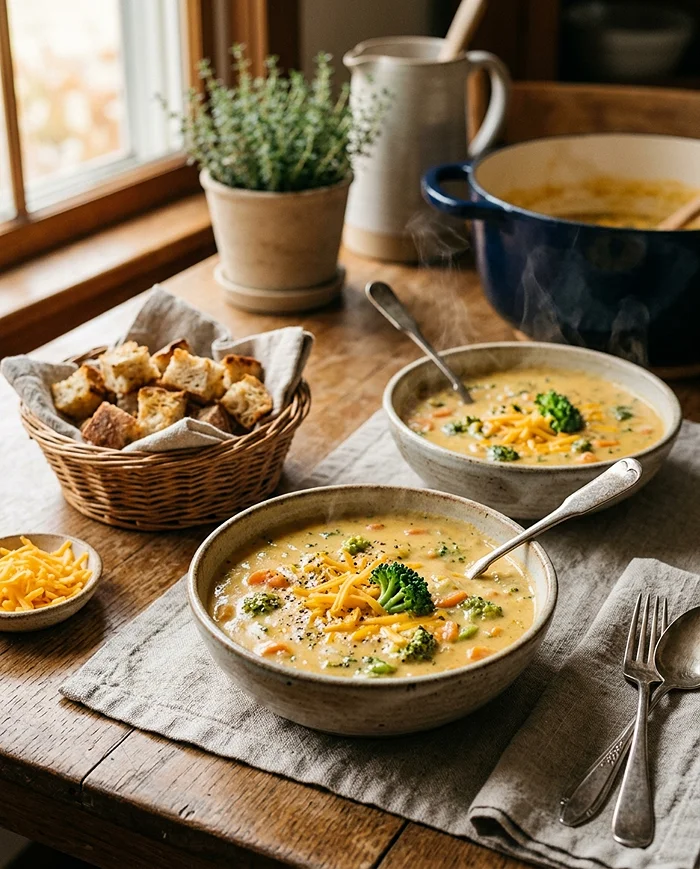 One-Pot Broccoli Cheddar Soup
