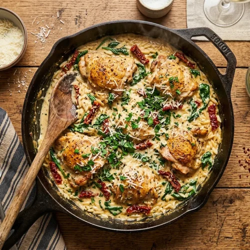 One-Pot Creamy Chicken Orzo