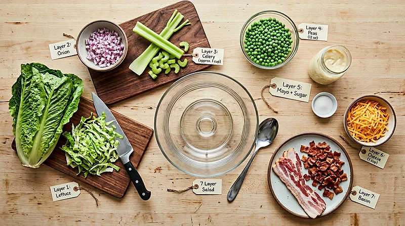7 layer salad recipe 2 Original 7 Layer Salad
