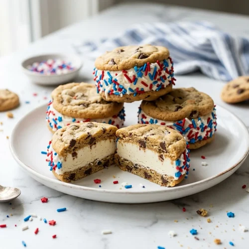 Patriotic Mini Ice Cream Sandwiches