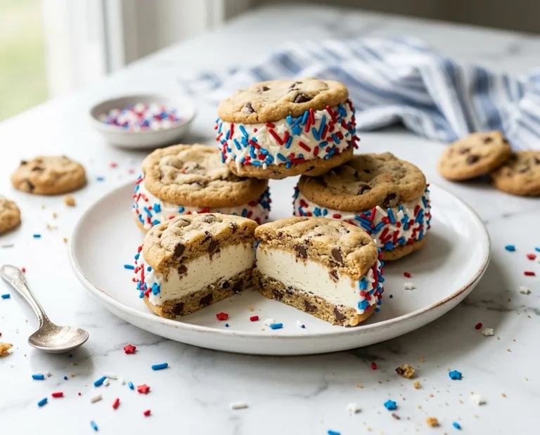 Patriotic Mini Ice Cream Sandwiches