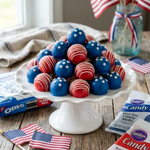 Patriotic Oreo Balls Recipe