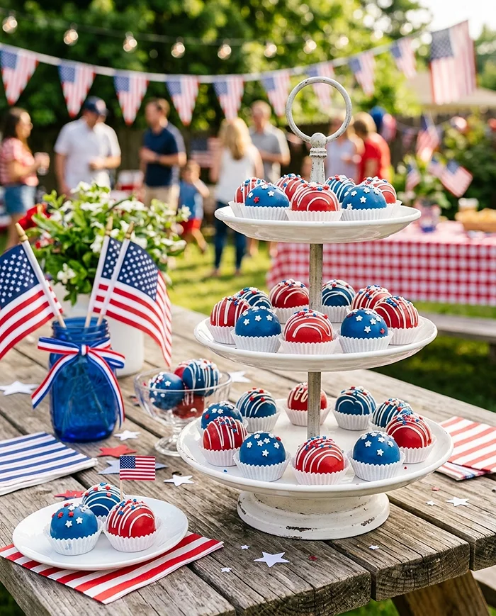 Patriotic Oreo Balls