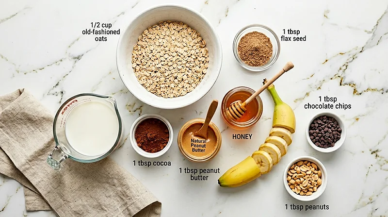 Peanut Butter Banana Overnight Oats