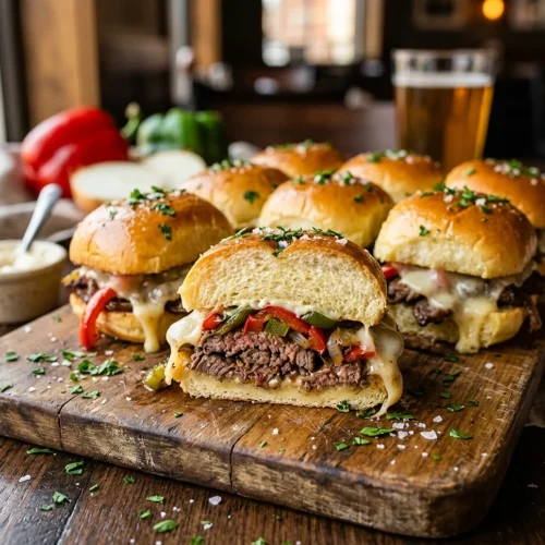 Philly Cheesesteak Sliders