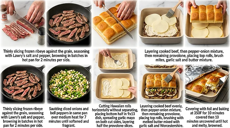 Philly Steak and Cheese Sliders
